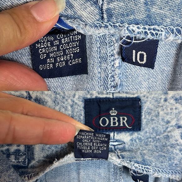 OBR Acid Wash Vintage Denim Tapered Baggy Jeans Size 10, 100% cotton, retro - Picture 9 of 9